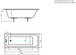 Aquatek Акриловая ванна Мия 180x70 – фотография-8